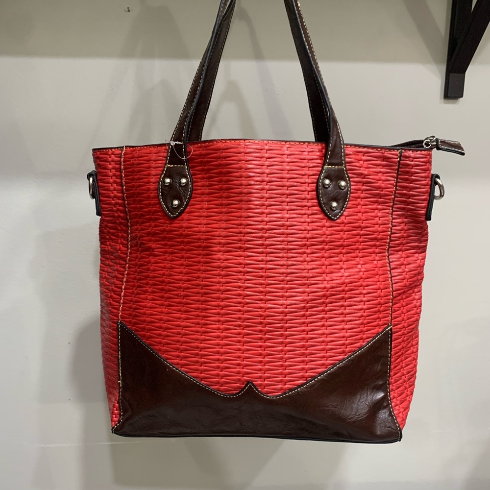 Unbranded red tote bag